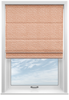Rolling Hills Velvet, Apricot - Motorised Roman Blind